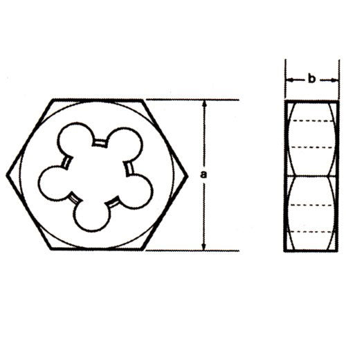 Champion CS30-5/8-11 Carbon Steel Hexagon Rethreading Dies - 2