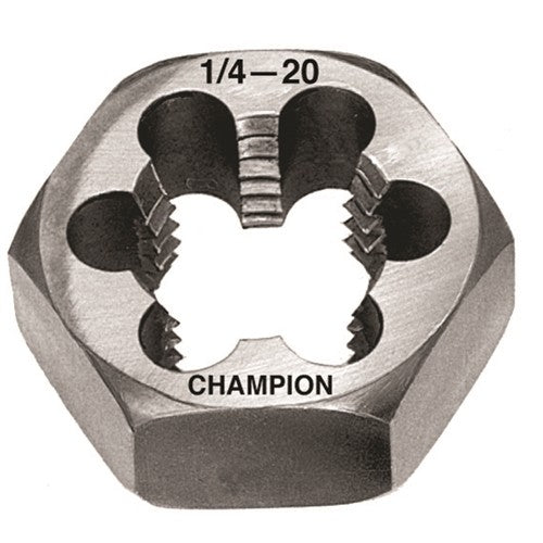 Champion 330-1-12 1-12 Carbon Steel Hexagon Rethreading Die