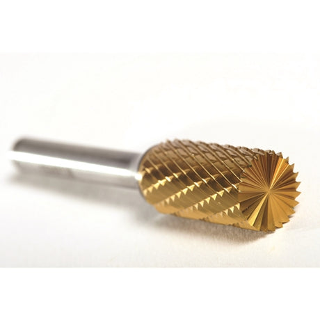 Champion SB11 Cylinder End Cut Shape SB11 TiN Coated Double Cut Carbide Bur