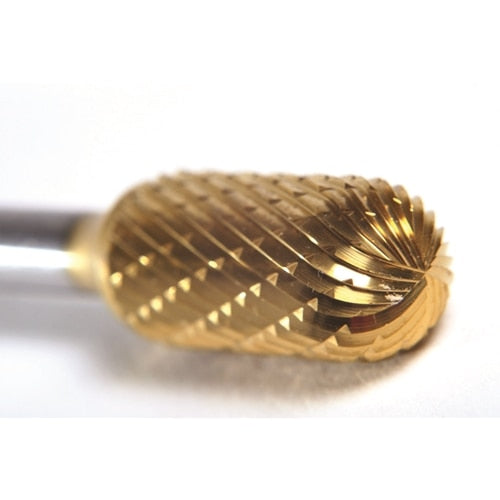 Champion SC5 Champion Cylinder Radius End Shape SC5 TiN Coated Double Cut Carbide Bur