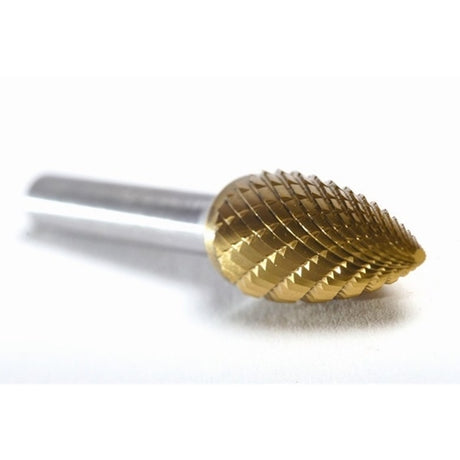 Champion SG15 Tree Shape SG15 TiN Coated Double Cut Carbide Bur