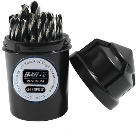 Champion TWISTER-XL5 29 Piece Twister Brute Platinum XL5 HSS 1/16" thru 1/2" x 64ths Drill Set