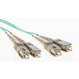 Cleerline 3DOM3SCSC01m Duplex Patch Cable, SC/UPC-SC/UPC, OM3, 3.0 mm Riser, 1 m / 3.3 ft