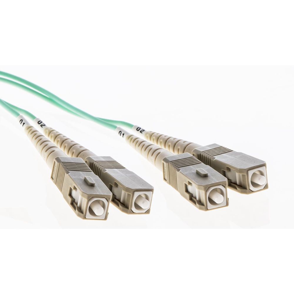 Cleerline 3DOM3SCSC02m Duplex Patch Cable, SC/UPC-SC/UPC, OM3, 3.0 mm Riser, 2 m / 6.6 ft