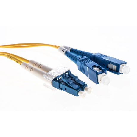 Cleerline 3DOS2LCSC01m-UPC Duplex Patch Cable, LC/APC-SC/APC, OS2, 3.0 mm Riser, 1 m / 3.3 ft