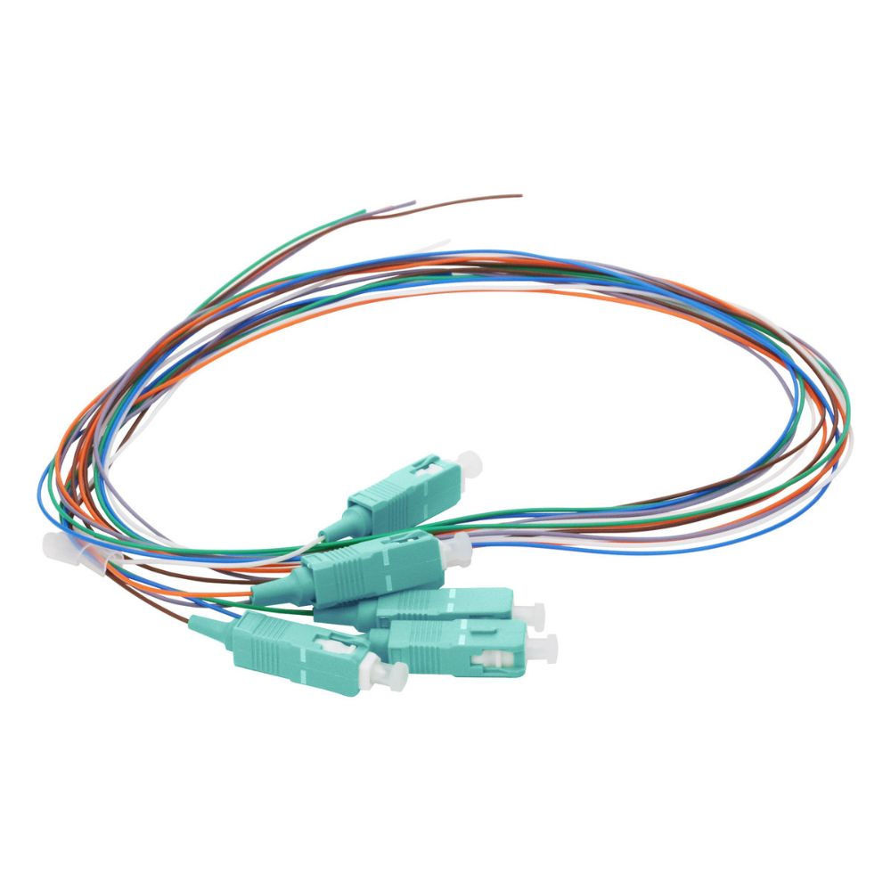 Cleerline PT-SC06-MM-1M 06 Fiber Pigtails, SC/UPC, 900 Micrometer, 50 Micrometer OM3, 1 m