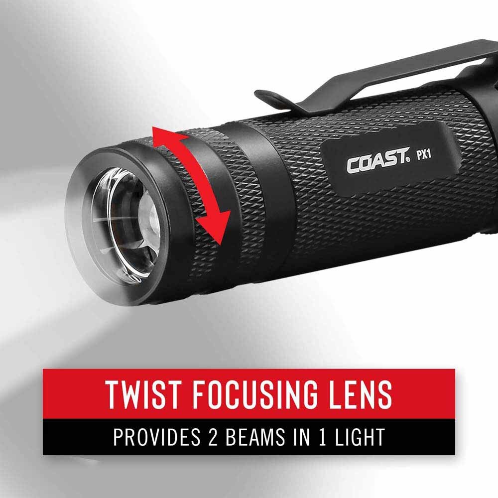 Coast 20569 Px1 Flashlight Pure Beam Focusing 565 Lumens 117M Beam 17H - 6