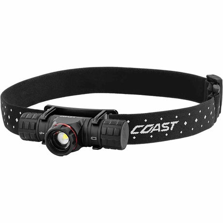 Coast 30325 Xph30R Headlamp Rechargeable-Dual Power 1200 Lumens 185M Beam 28H