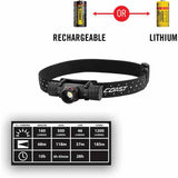 Coast 30325 Xph30R Headlamp Rechargeable-Dual Power 1200 Lumens 185M Beam 28H - 2