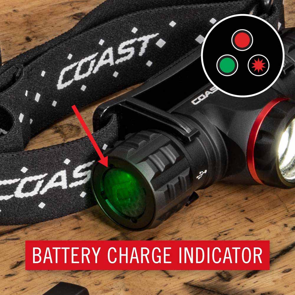 Coast 30325 Xph30R Headlamp Rechargeable-Dual Power 1200 Lumens 185M Beam 28H - 10