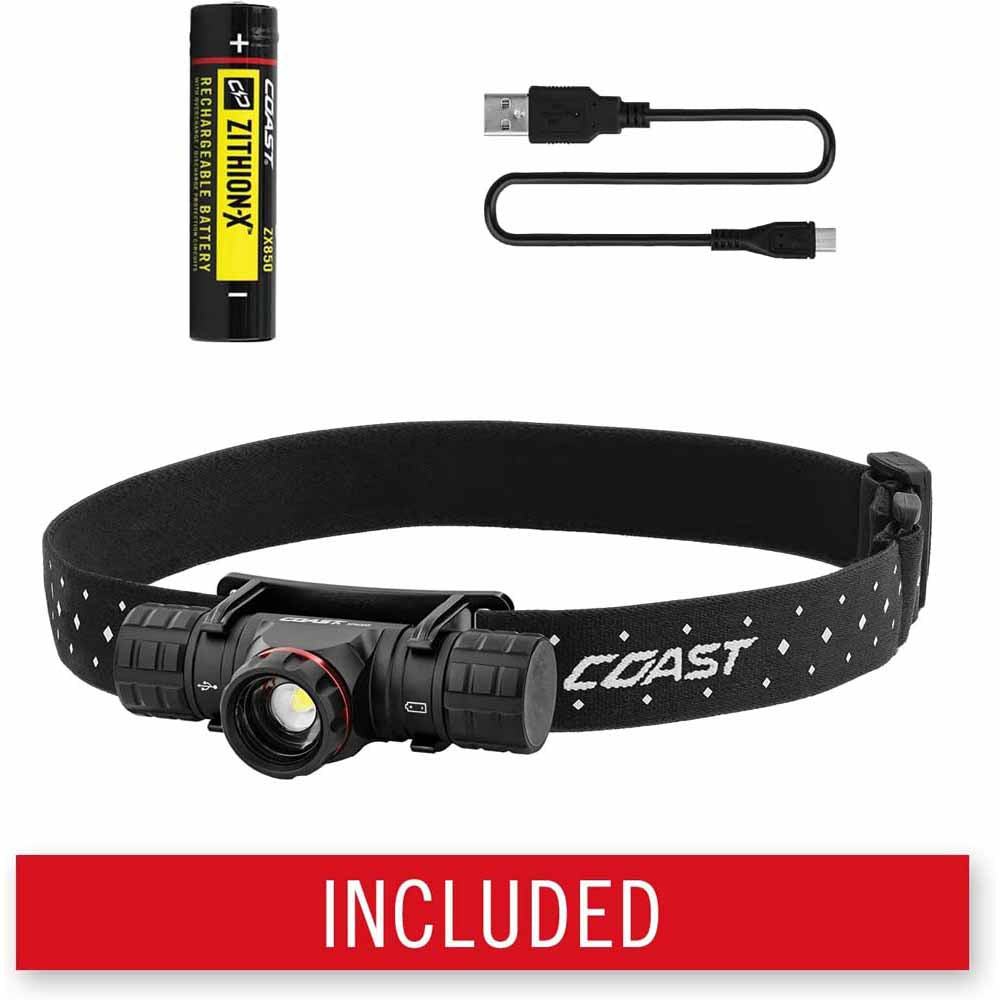 Coast 30325 Xph30R Headlamp Rechargeable-Dual Power 1200 Lumens 185M Beam 28H - 11