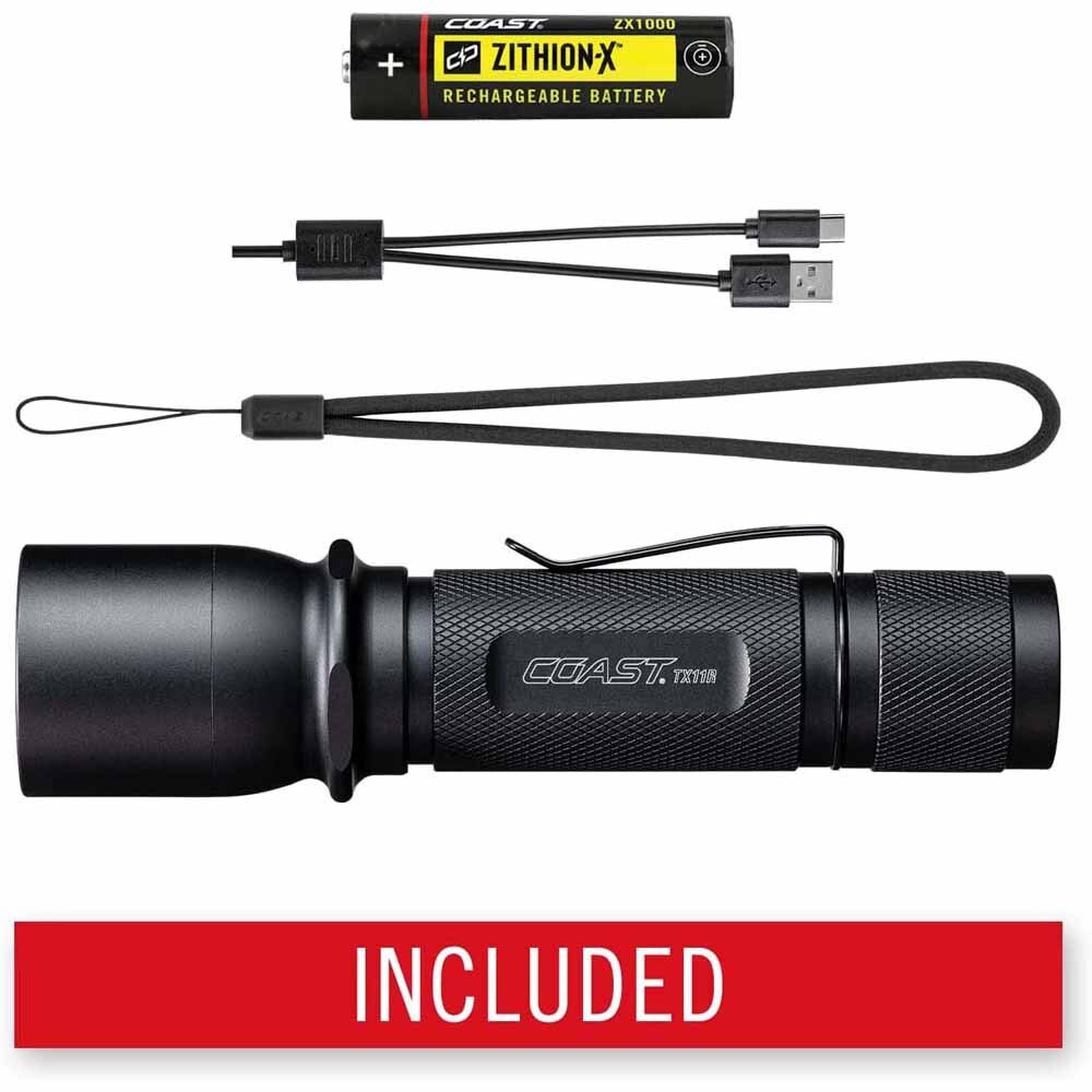 Coast 30776 Tx11R Flashlight Rechargeable-Dual Power 1500 Lumens 550M Beam 31H - 6