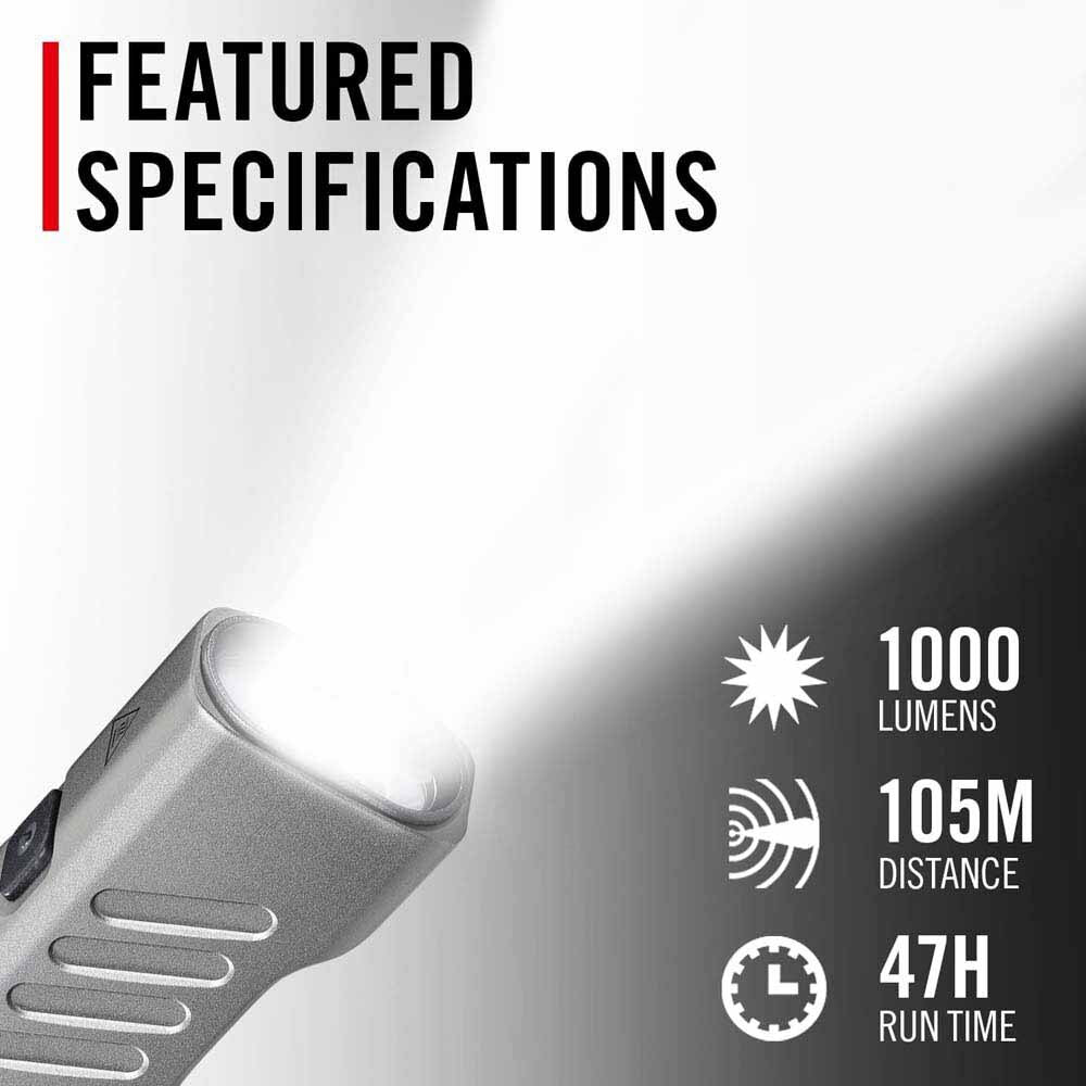 Coast 31013 Slayer Laser Rechargeable Led Flashlight With Laser 1000 Lumens 105M Beam 47H - 4