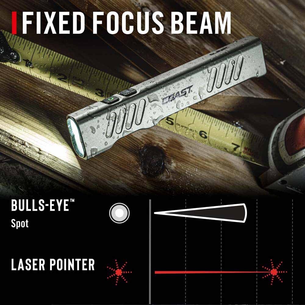 Coast 31013 Slayer Laser Rechargeable Led Flashlight With Laser 1000 Lumens 105M Beam 47H - 8