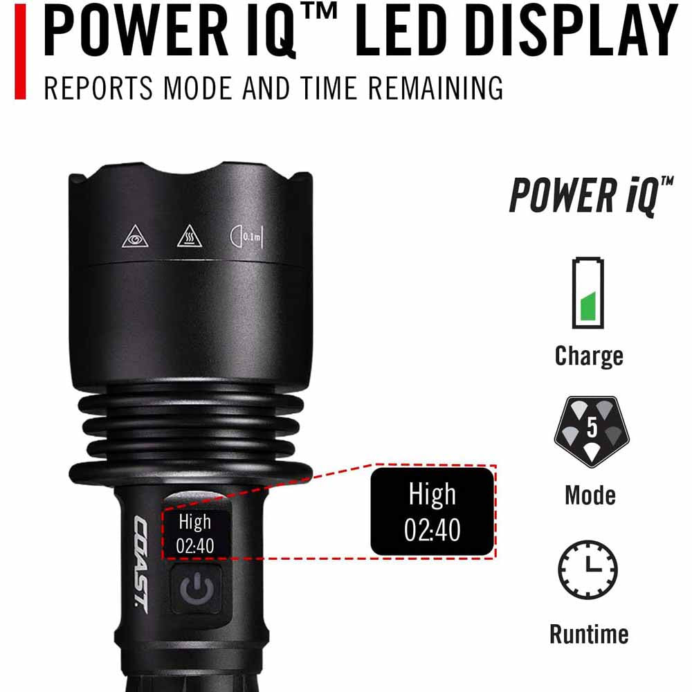 Coast 31051 Xp40R Flashlight Rechargeable-Dual Power 8000 Lumens 230M 36H - 2
