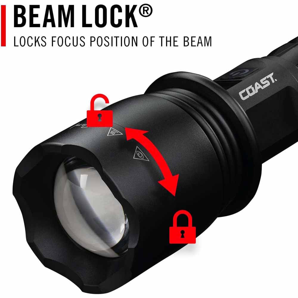 Coast 31051 Xp40R Flashlight Rechargeable-Dual Power 8000 Lumens 230M 36H - 6