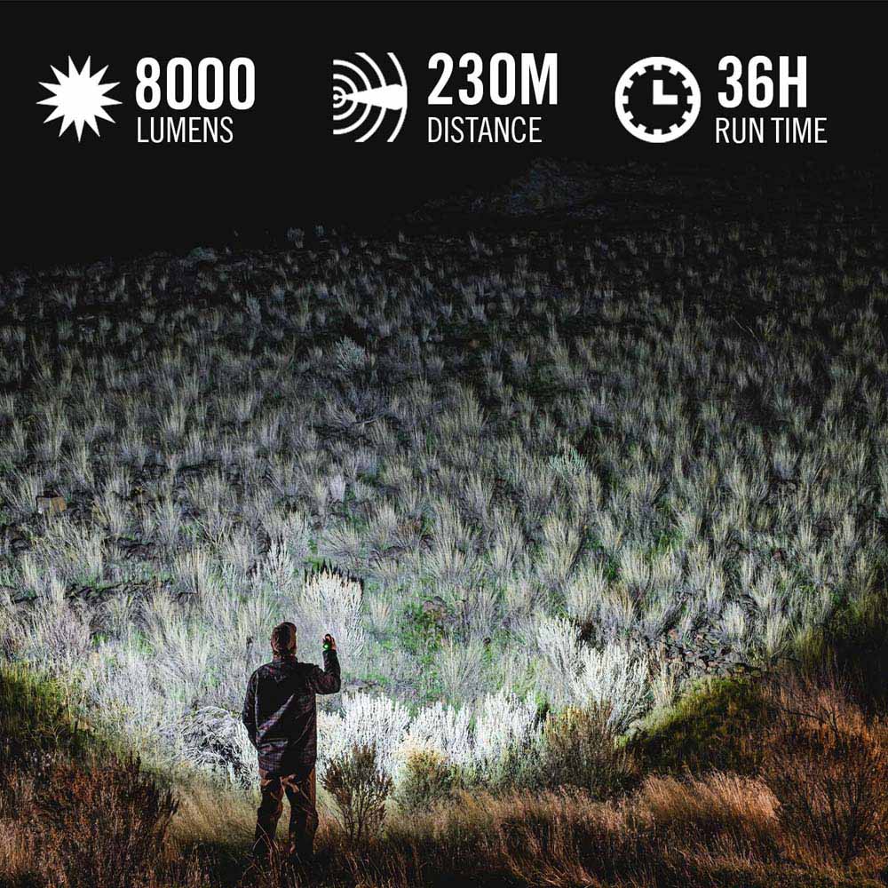 Coast 31051 Xp40R Flashlight Rechargeable-Dual Power 8000 Lumens 230M 36H - 8