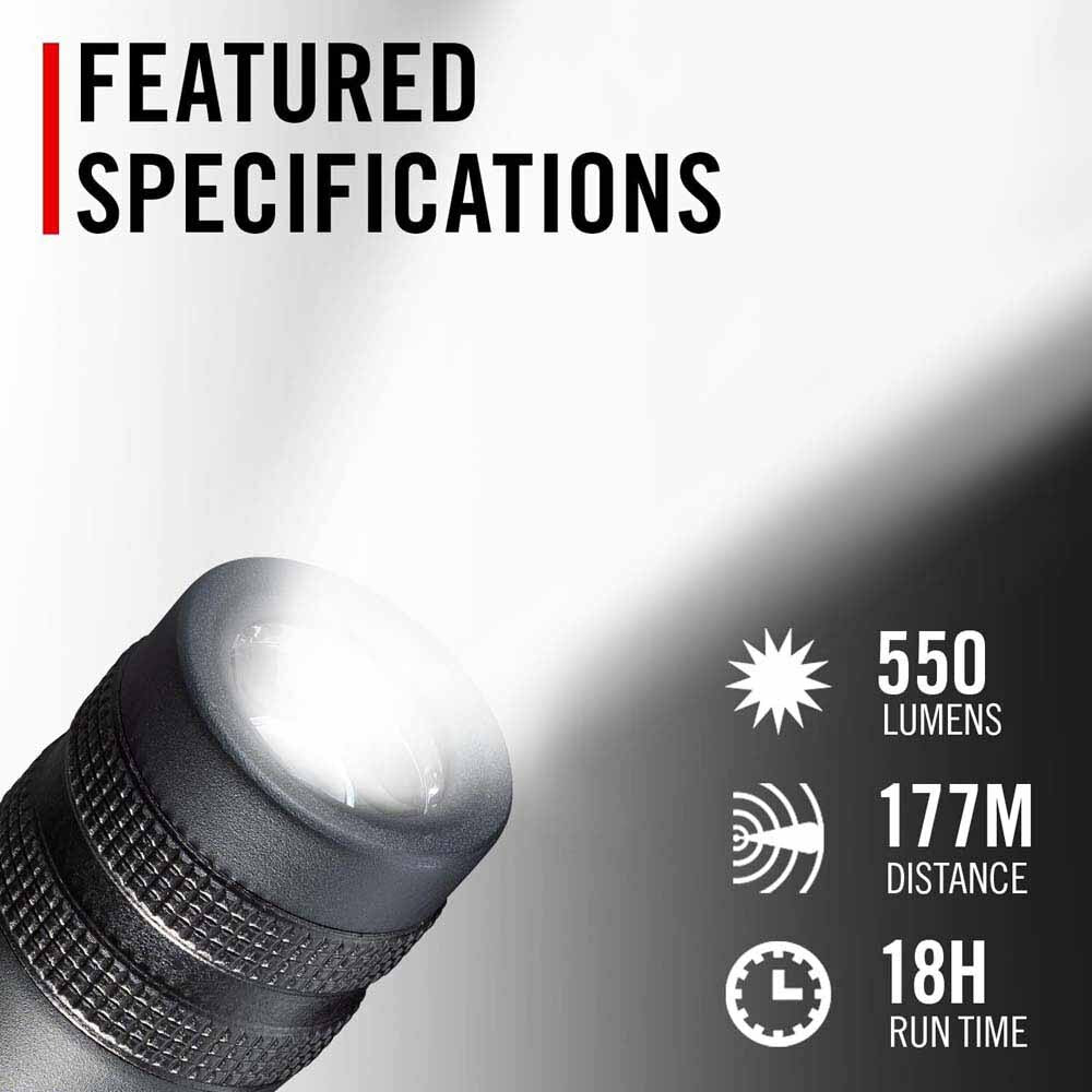 Coast 31054 Gx10 Flashlight Waterproof Dual Power 550 Lumens 177M Beam 18H - 5