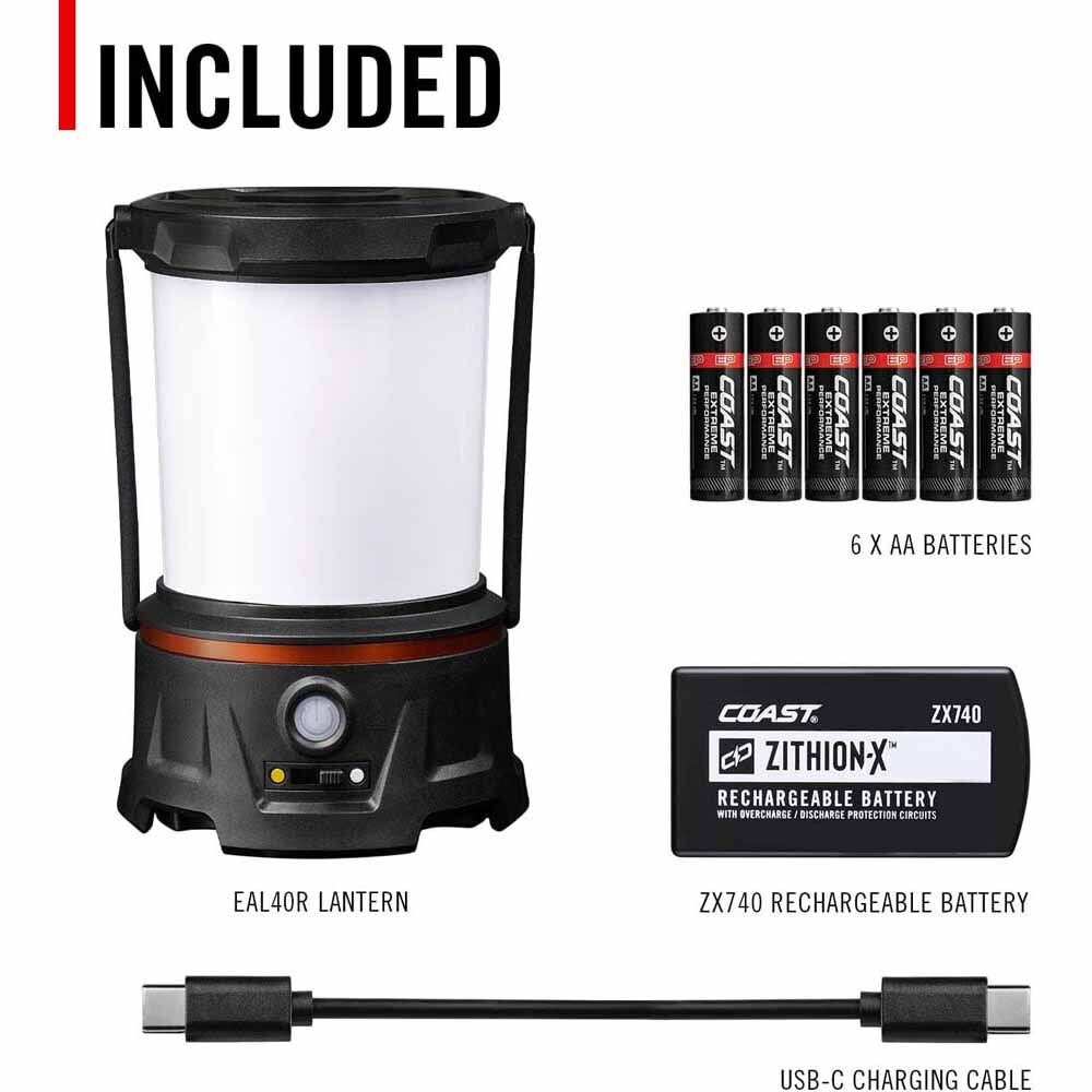 Coast 31082 Eal40R Lantern Rechargeable Plus Power 2500 Lumens 63M Beam 93H - 11