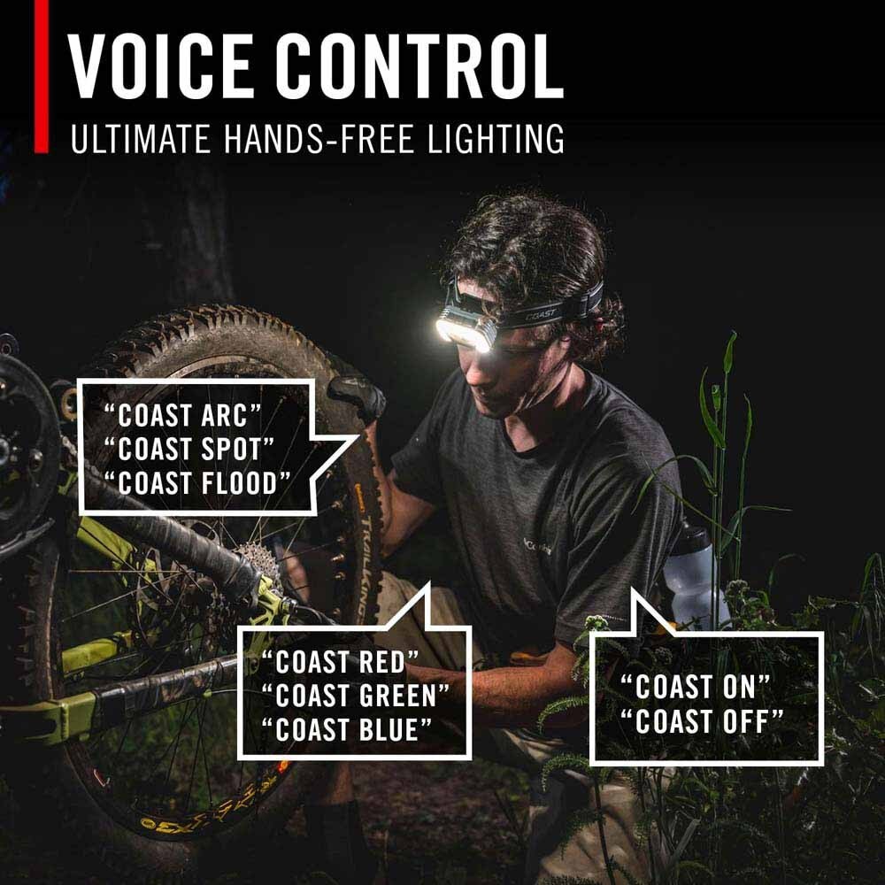 Coast 31108 Rl35R Headlamp Voice-Controlled Lighting 1100 Lumnes 170M Beam 83H - 2