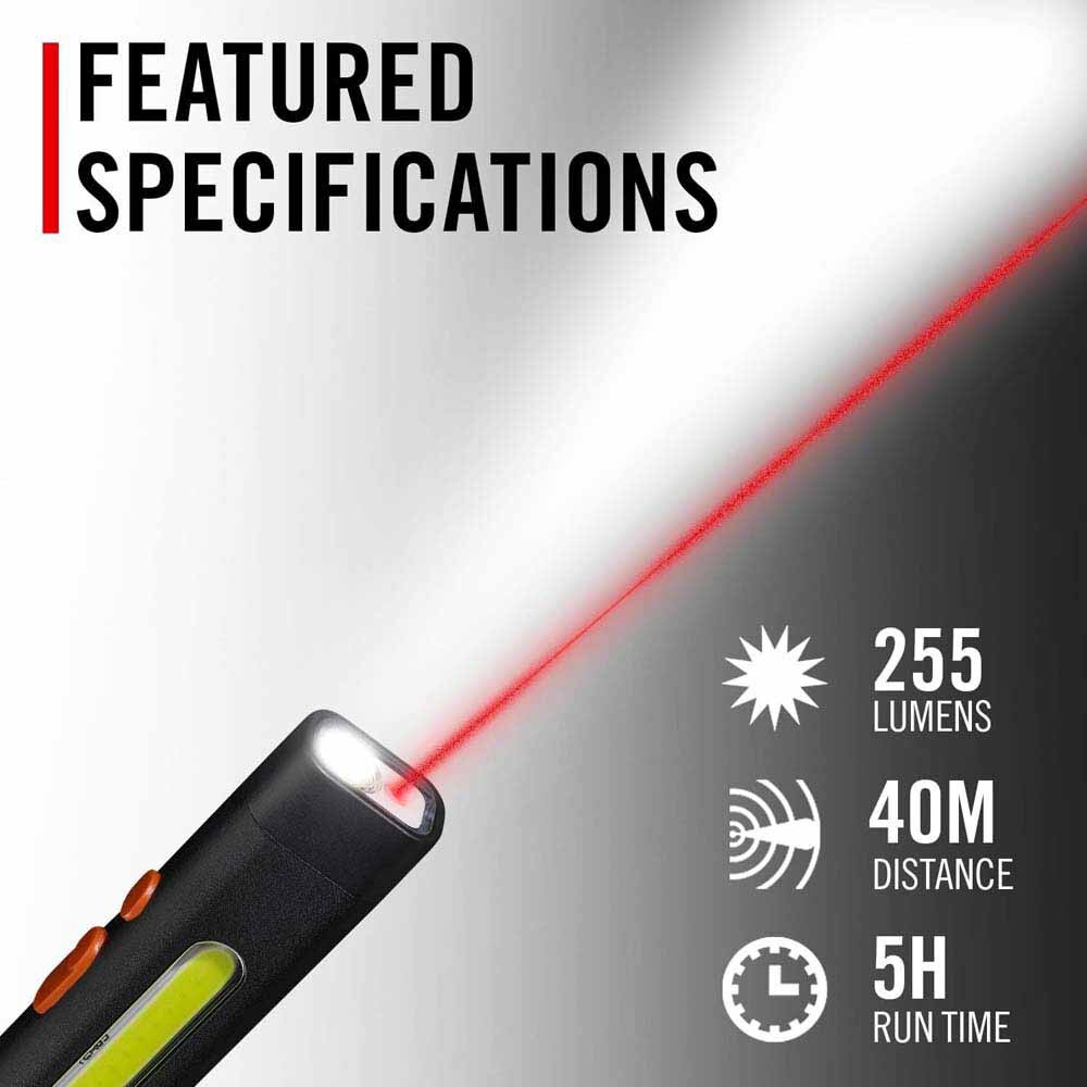 Coast 31127 Pm50R Laser Rechargeable Dual Beam Work Light 255 Lumens 40M Beam 5H - 2