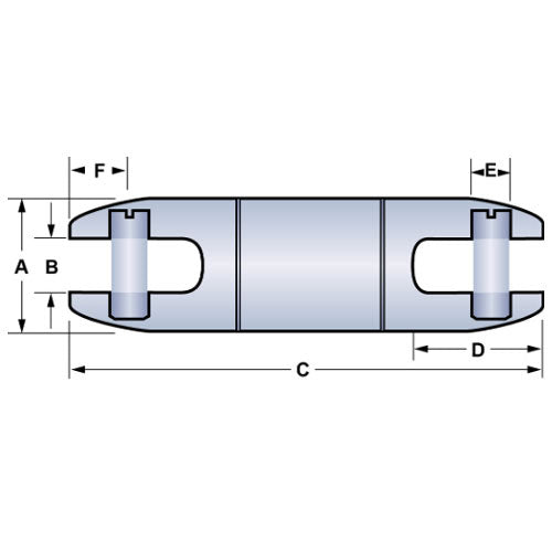 Condux 08019400 1,900 lbs Break Load 1-1/4" Break-Away Swivel, Violet/Black - 2