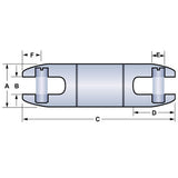 Condux 08019400 1,900 lbs Break Load 1-1/4" Break-Away Swivel, Violet/Black - 2