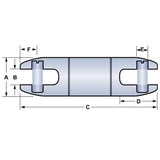 Condux 08019500 2,000 lbs Break Load 1-1/4" Break-Away Swivel, Slate/White - 2