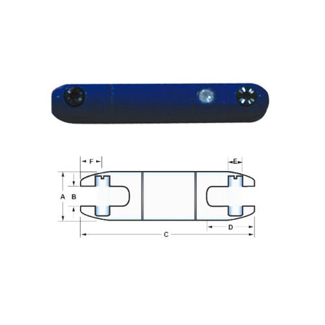 Condux 08021045 450 lbs Break Load 7/8" Break-Away Swivel, Blue/Yellow