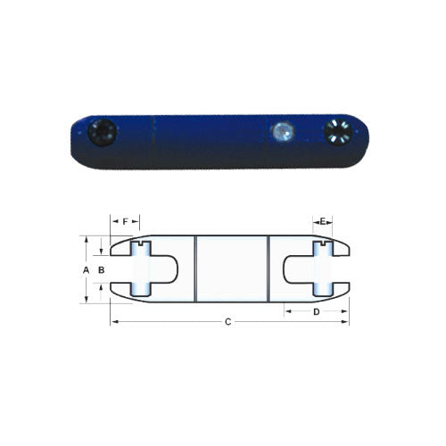 Condux 08021045 450 lbs Break Load 7/8" Break-Away Swivel, Blue/Yellow