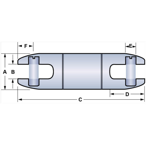 Condux 08022100 1 3/8" 5,500 lbs Break-Away Swivel for Directional Drilling - 2