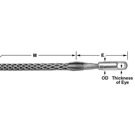 Condux 08642022 K-Type Grips - Short, Forged Eye,  .50- .61-11 5600 lbs