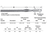 Condux 08642055 Pulling Grip - K-Type - Short, Forge Eye - 2