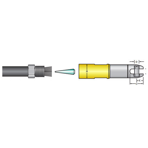 Condux 08917475 500 kcmil Yellow Swivel Head Power Pulling Eye - 2