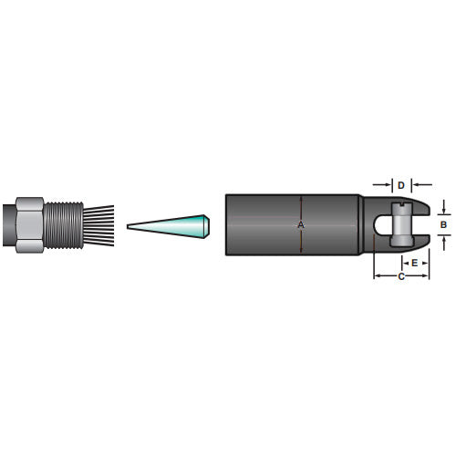 Condux 08917950 1500 kcmil Black Clevis Head Power Pulling Eye - 2