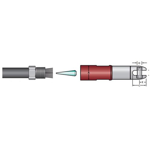 Condux 08960875 2/0 AWG Black Swivel Head Power Pulling Eye - 2