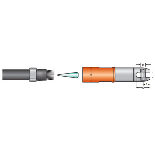 Condux 08960975 3/0 AWG Orange Swivel Head Power Pulling Eye - 2