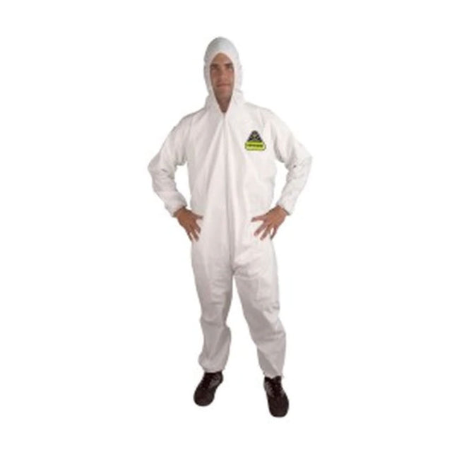 Cordova Safety CPH3XL 3XL DefenderWhite Microporous Coverall, 25 Pack