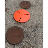 CoverMe XL12-024 12-24" Adjustable Round Hole Cover with Extension Cord Punchout - 4