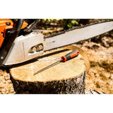 Crescent 02229B-1 3/16" x 8" Round Knurl Cut Chainsaw File - 5