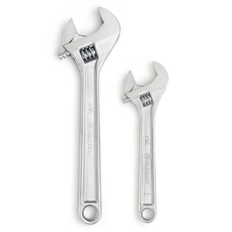 Crescent AC2812VS 2-Piece Adjustable Wrench Set, Satin Chrome, 8 in. and 12 in. (Set of 2)