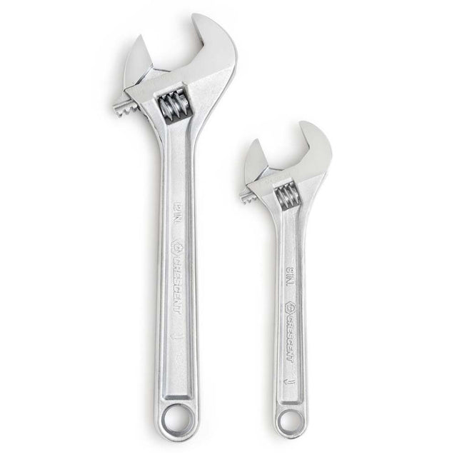 Crescent AC2812VS 2-Piece Adjustable Wrench Set, Satin Chrome, 8 in. and 12 in. (Set of 2)