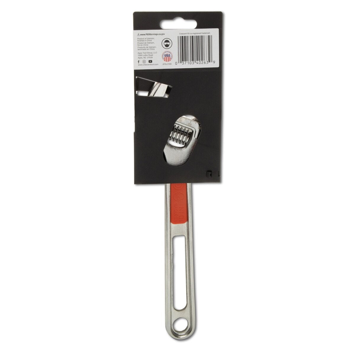 Crescent AC310VS 10" Chrome Quick Fit Jaw Adjustable Wrench - 7