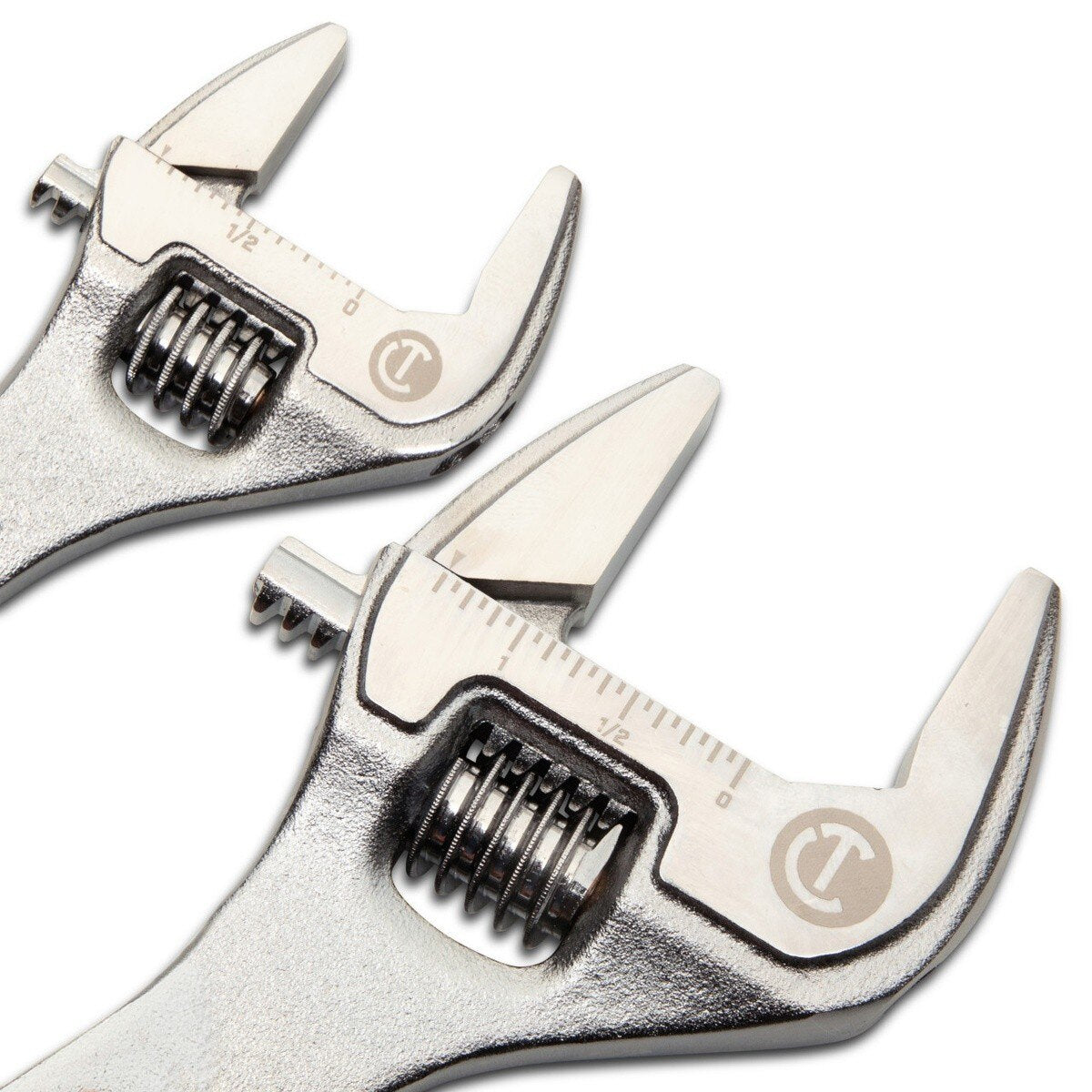 Crescent AC3610VS Chrome Quick-Fit-Jaw Adjustable Wrench Set 6" and 10" (2 Piece Set) - 3