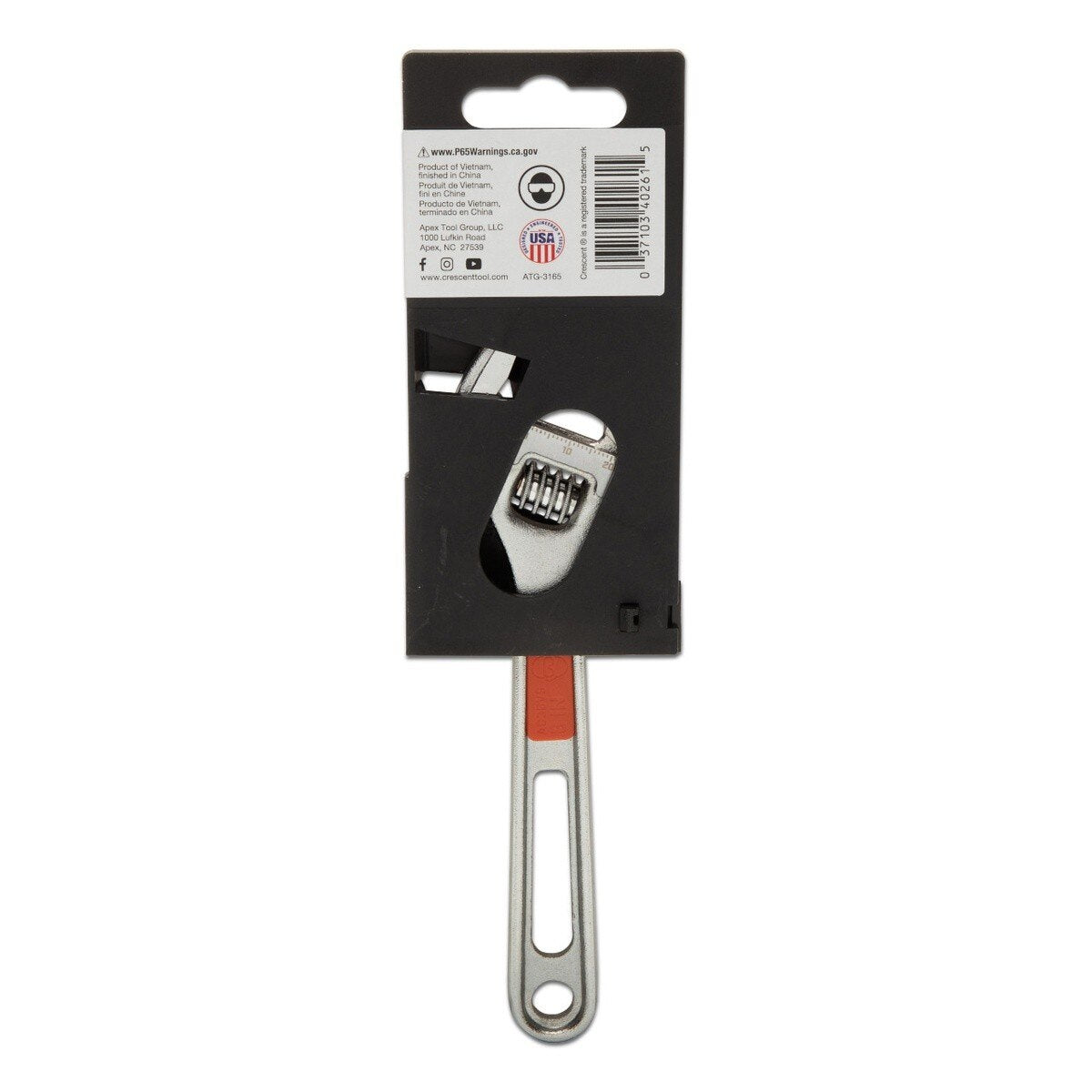 Crescent AC36VS 6" Chrome Quick Fit Jaw Adjustable Wrench 25 mm 1" Jaw Capacity - 7