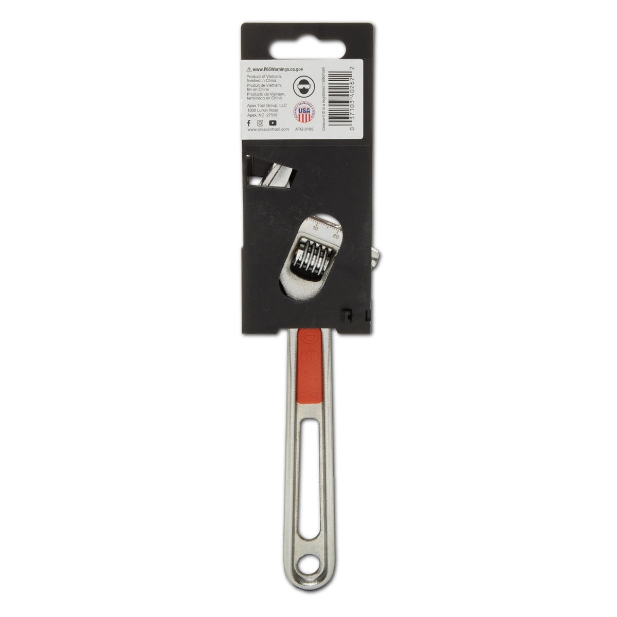 Crescent AC38VS 8" Chrome Adjustable Wrench with Quick-Fit-Jaw 30mm Jaw Capacity - 7