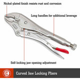 Crescent C10CVN-08 10" Curved Jaw Locking Pliers with Wire Cutter - 3