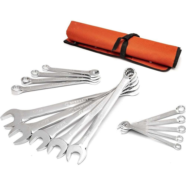 Crescent CCWS4-05 14 Piece SAE Combination Wrench Set with Tool Roll