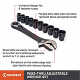 Crescent CPTAW8 11 Piece Pass-Thru X6 Black Oxide Adjustable Wrench and Spline Socket Set - 2