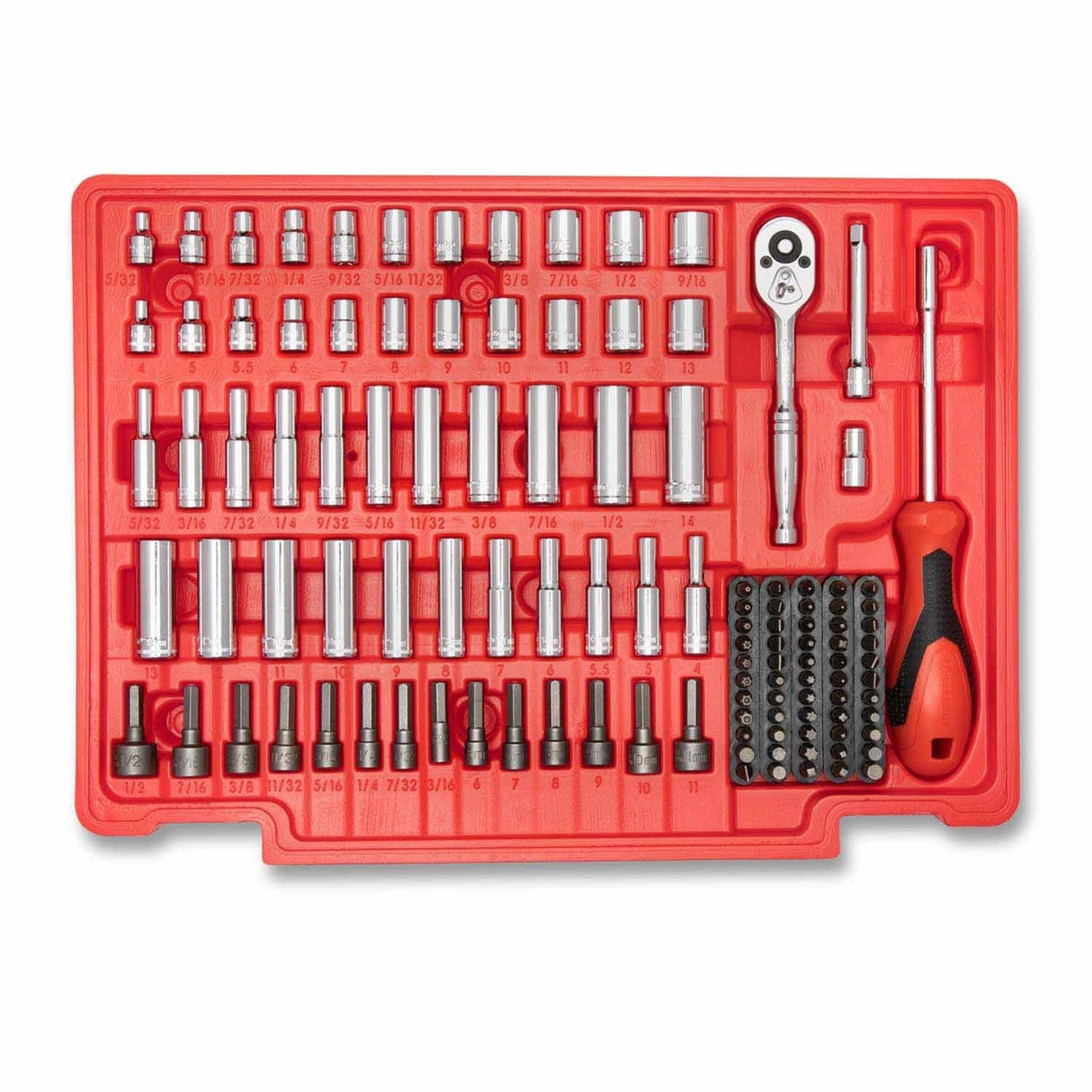Crescent CTK229C 229 Piece 1/4", 3/8", 1/2" Mechanics Hand Tool Set with 3 Drawer Storage Case - 6